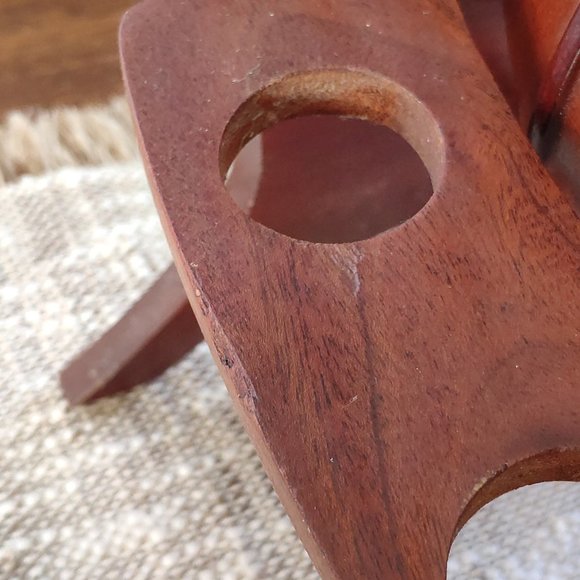 Wooden Barrel Set with 6 Glasses, Vintage Stand Caddy 9.5" - Picture 12 of 16